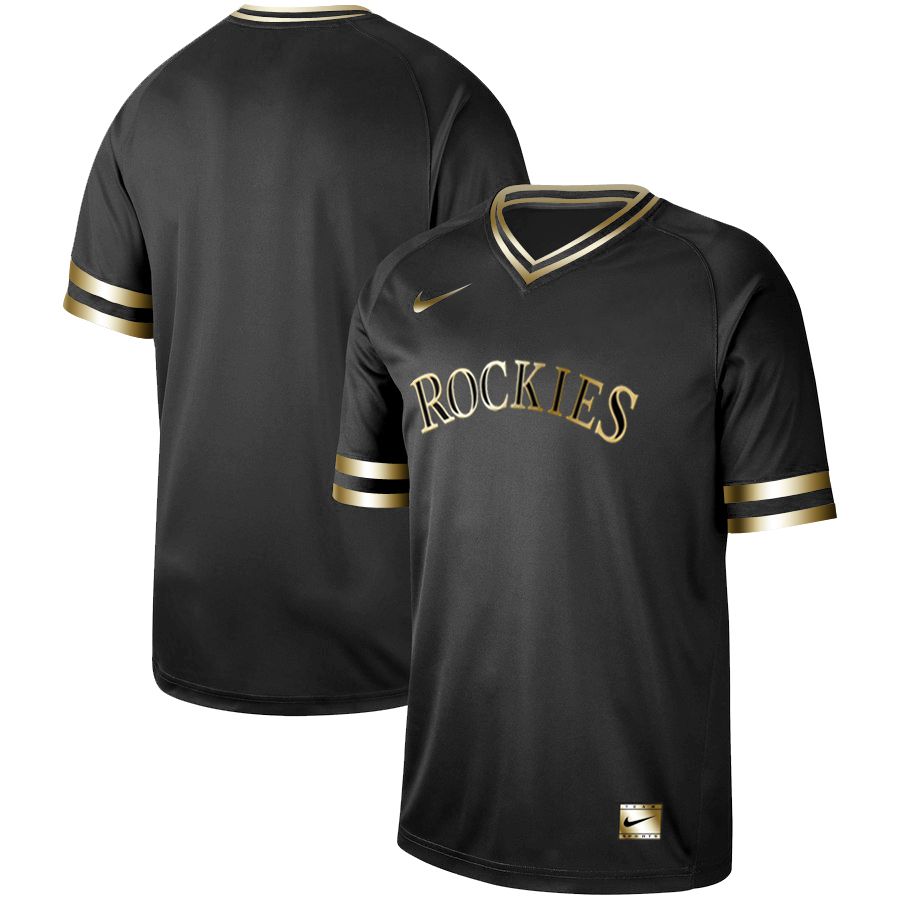 Men Colorado Rockies Blank Nike Black Gold MLB Jerseys->colorado rockies->MLB Jersey